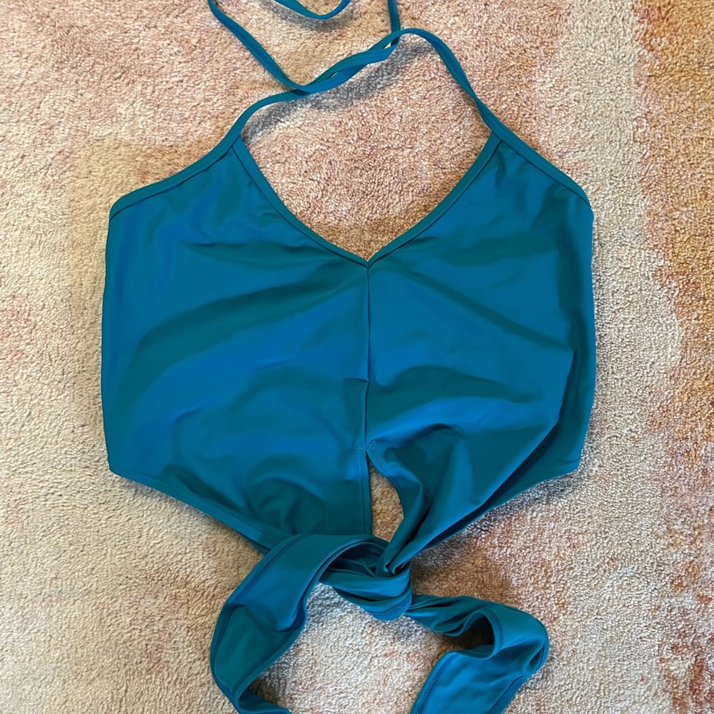 Kortni Jeane Tied-Up Top, M Pool Blue